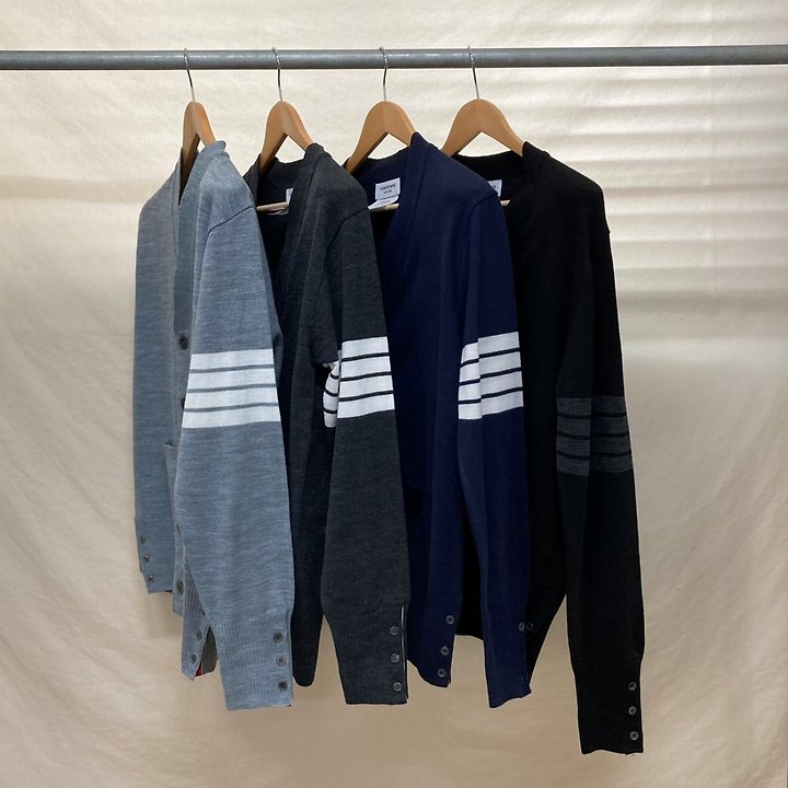 THOM BROWNE 톰브라운 사선완장 가디건