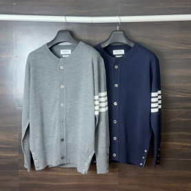 THOM BROWNE 톰브라운 사선완장 라운드 가디건