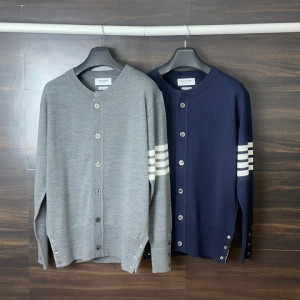 THOM BROWNE 톰브라운 사선완장 라운드 가디건