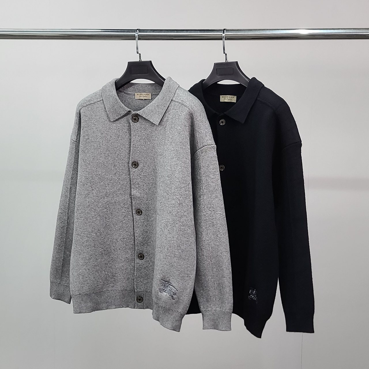 BURBERRY 버버리 프로썸 기사자수 울 가디건