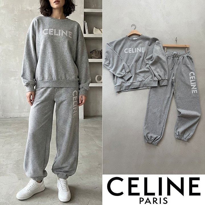 CELINE 셀린느 이니셜 로고 나염 오버핏 MTM 셋업