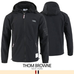 THOM BROWNE 톰브라운 블랙 4바 윈드 자켓