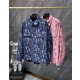 CHROME HEARTS 크롬하츠 7059 올오버 세메터리 모노그램 데님 셔츠 자켓