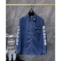 CHROME HEARTS 크롬하츠 7063 하드웨어 레터링 데님 셔츠 자켓