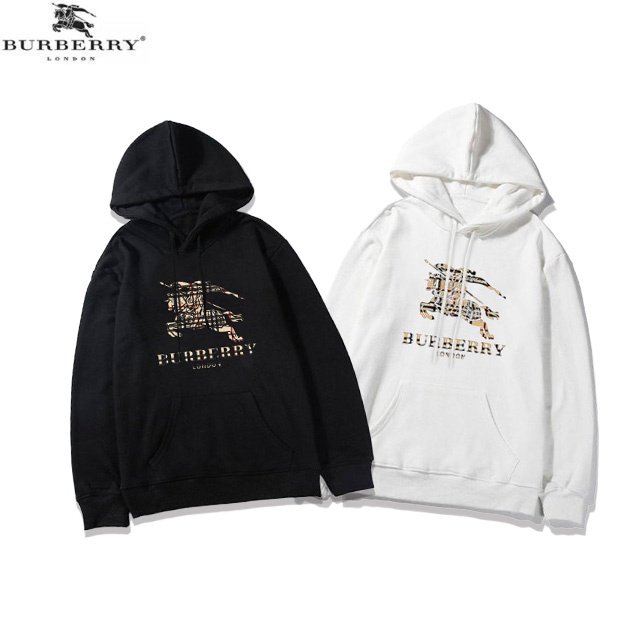 BURBERRY 버버리 시그니쳐 패턴 기사로고 후드티
