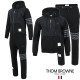 THOM BROWNE 톰브라운 사선 로고 패치 누빔 패딩 셋업